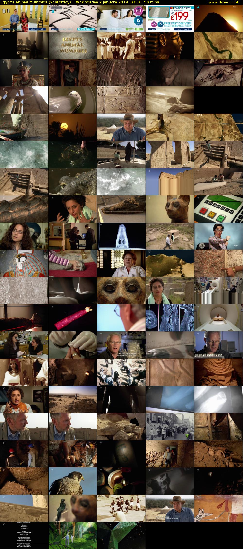 Egypt's Animal Mummies (Yesterday) Wednesday 2 January 2019 07:10 - 08:00