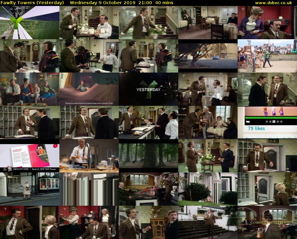 Fawlty Towers (Yesterday) Wednesday 9 October 2019 21:00 - 21:40