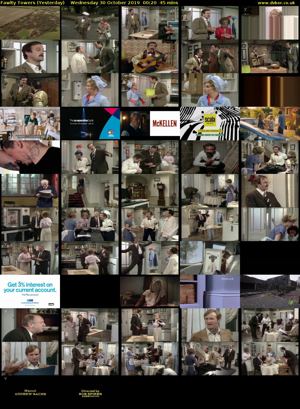Fawlty Towers (Yesterday) Wednesday 30 October 2019 00:20 - 01:05