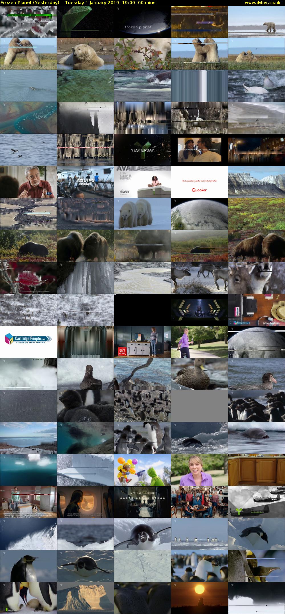 Frozen Planet (Yesterday) Tuesday 1 January 2019 19:00 - 20:00
