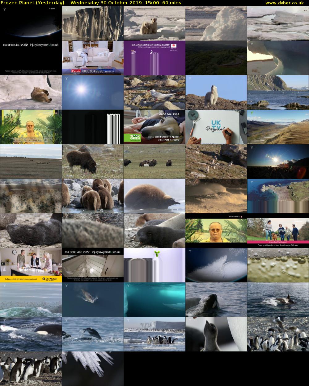 Frozen Planet (Yesterday) Wednesday 30 October 2019 15:00 - 16:00