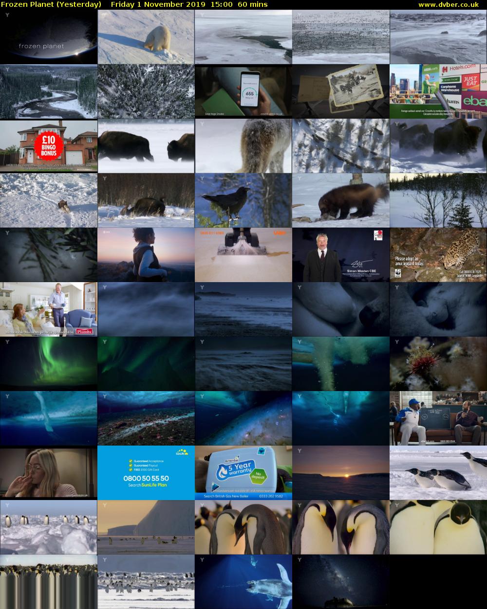 Frozen Planet (Yesterday) Friday 1 November 2019 15:00 - 16:00