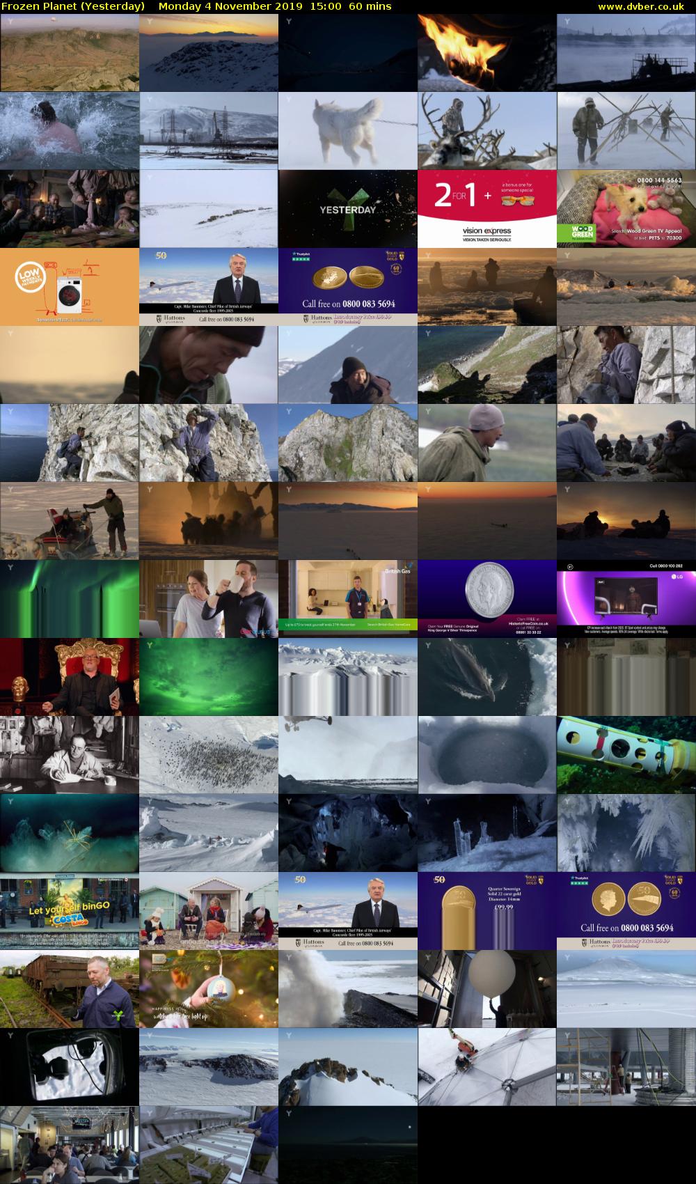 Frozen Planet (Yesterday) Monday 4 November 2019 15:00 - 16:00