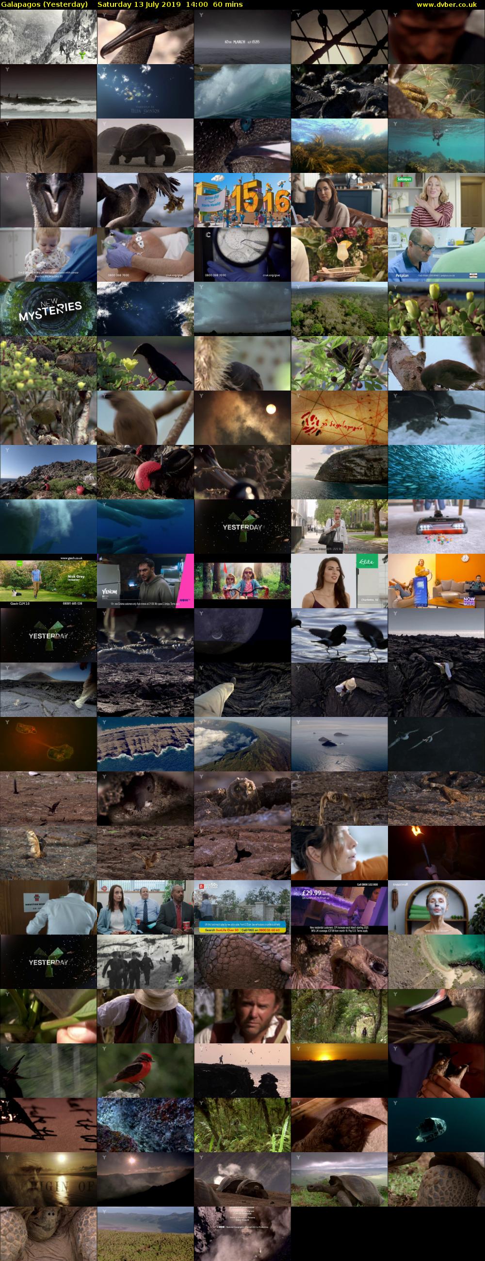 Galapagos (Yesterday) Saturday 13 July 2019 14:00 - 15:00