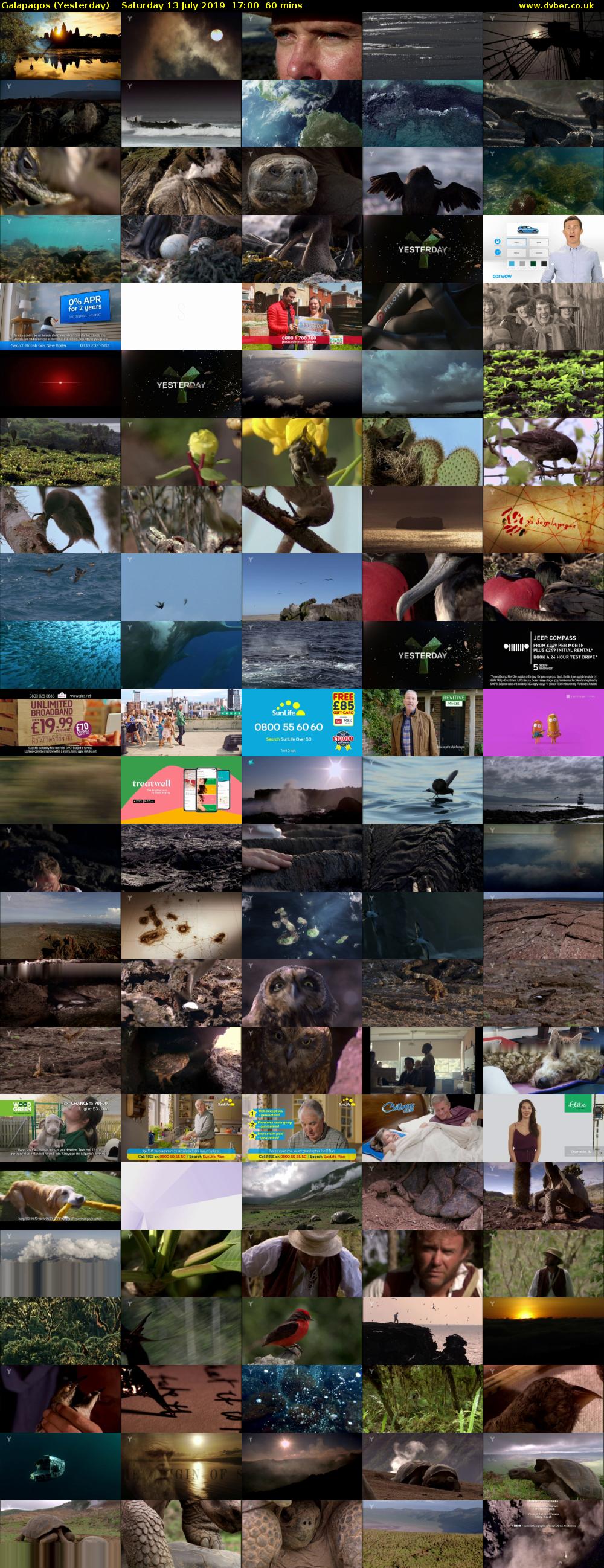 Galapagos (Yesterday) Saturday 13 July 2019 17:00 - 18:00