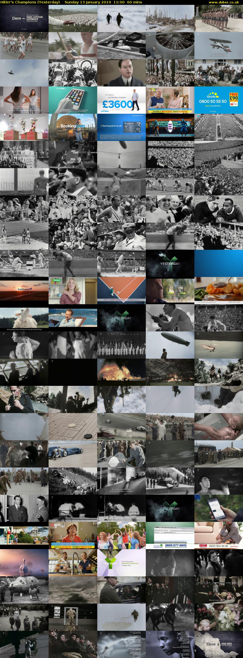 Hitler's Champions (Yesterday) Sunday 13 January 2019 11:00 - 12:00