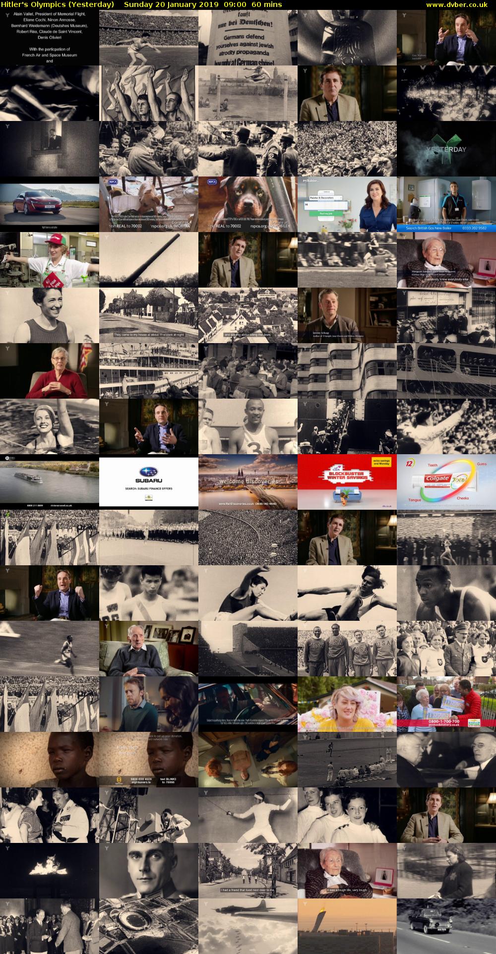 Hitler's Olympics (Yesterday) Sunday 20 January 2019 09:00 - 10:00