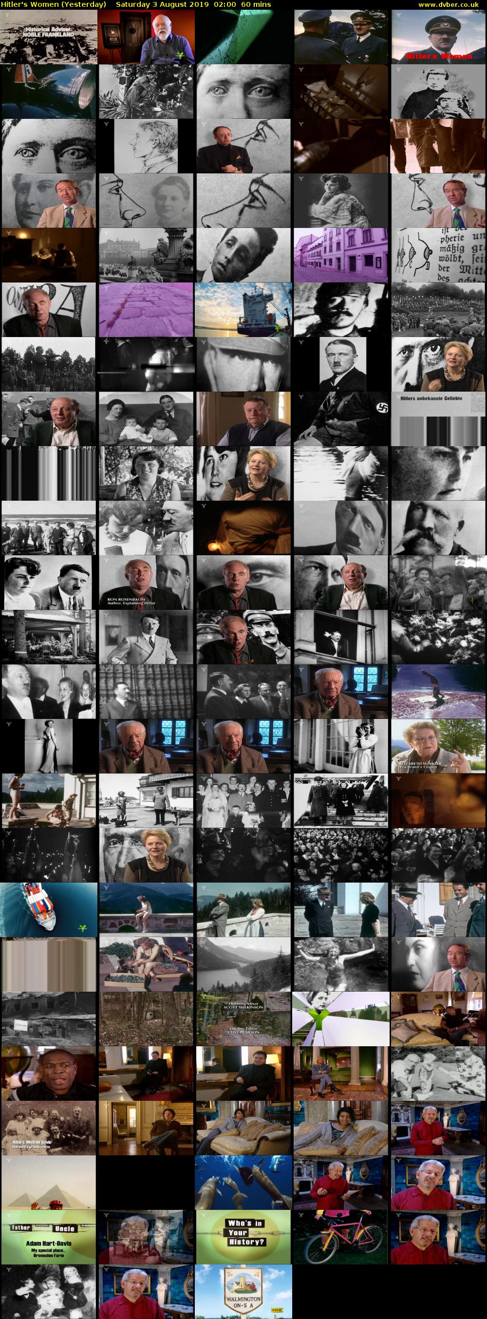Hitler's Women (Yesterday) Saturday 3 August 2019 02:00 - 03:00