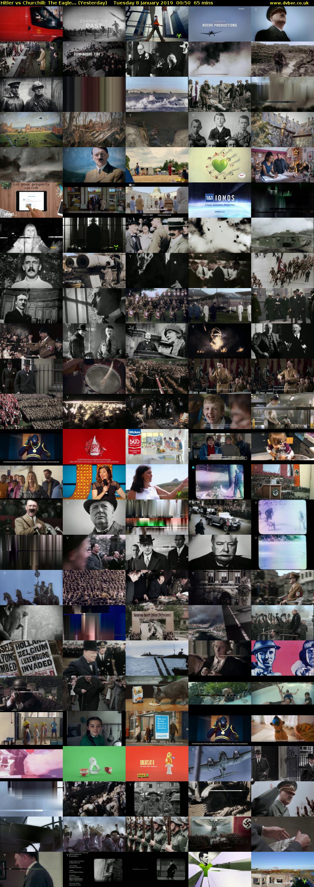 Hitler vs Churchill: The Eagle... (Yesterday) Tuesday 8 January 2019 00:50 - 01:55