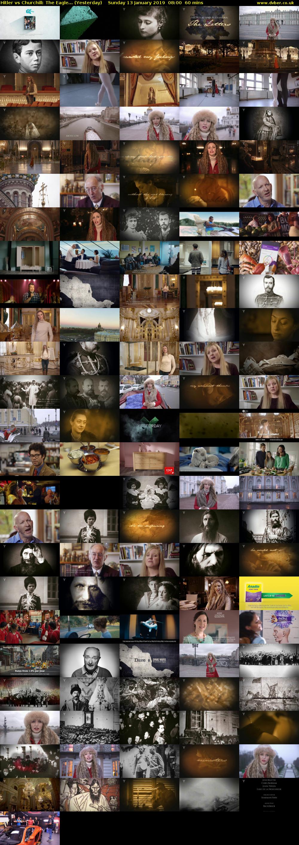 Hitler vs Churchill: The Eagle... (Yesterday) Sunday 13 January 2019 08:00 - 09:00