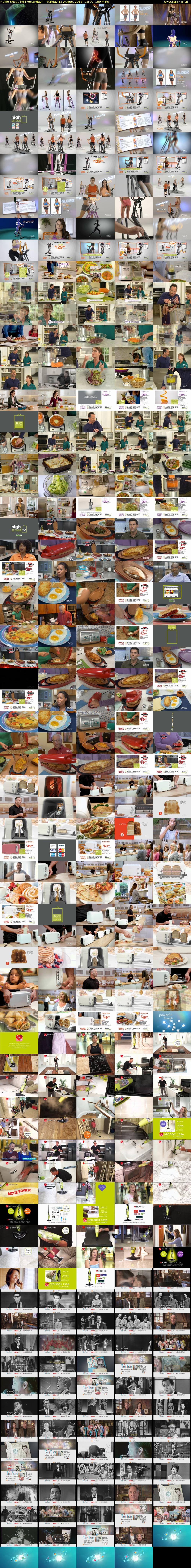 Home Shopping (Yesterday) Sunday 12 August 2018 03:00 - 06:00