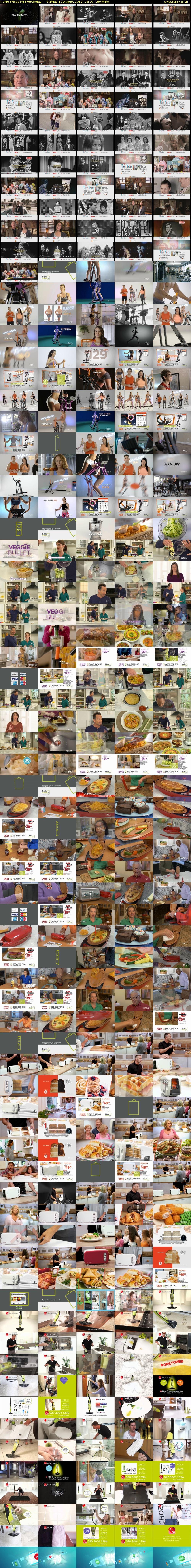 Home Shopping (Yesterday) Sunday 19 August 2018 03:00 - 06:00