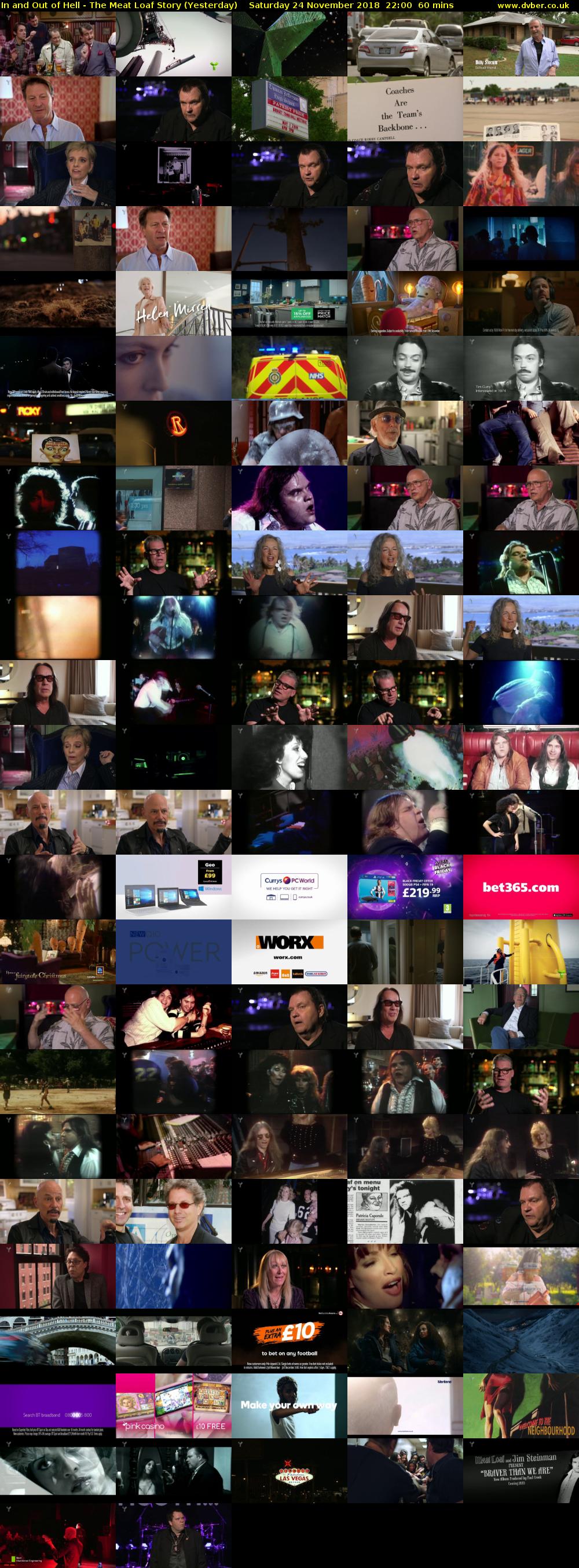 In and Out of Hell - The Meat Loaf Story (Yesterday) Saturday 24 November 2018 22:00 - 23:00