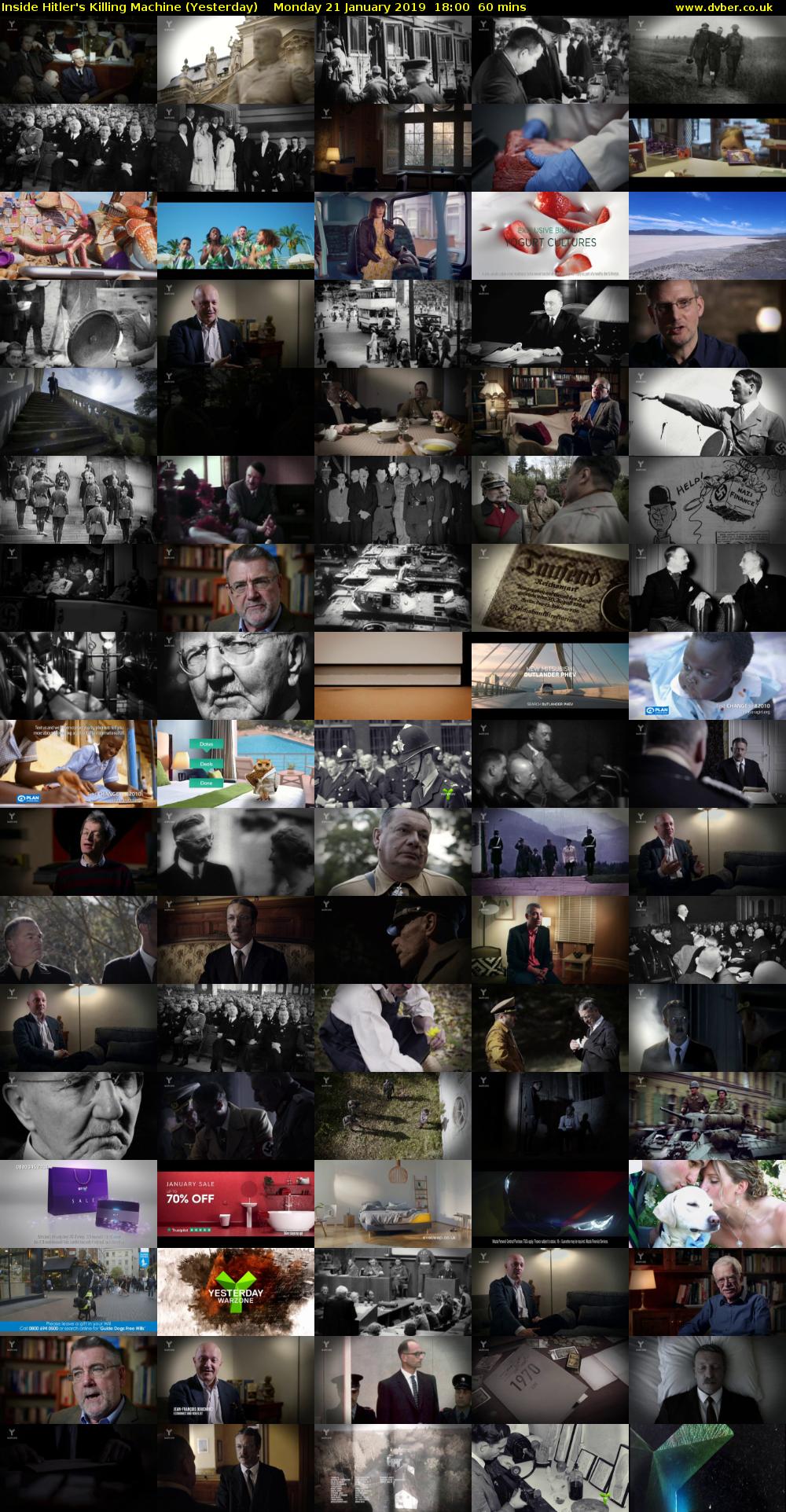 Inside Hitler's Killing Machine (Yesterday) Monday 21 January 2019 18:00 - 19:00