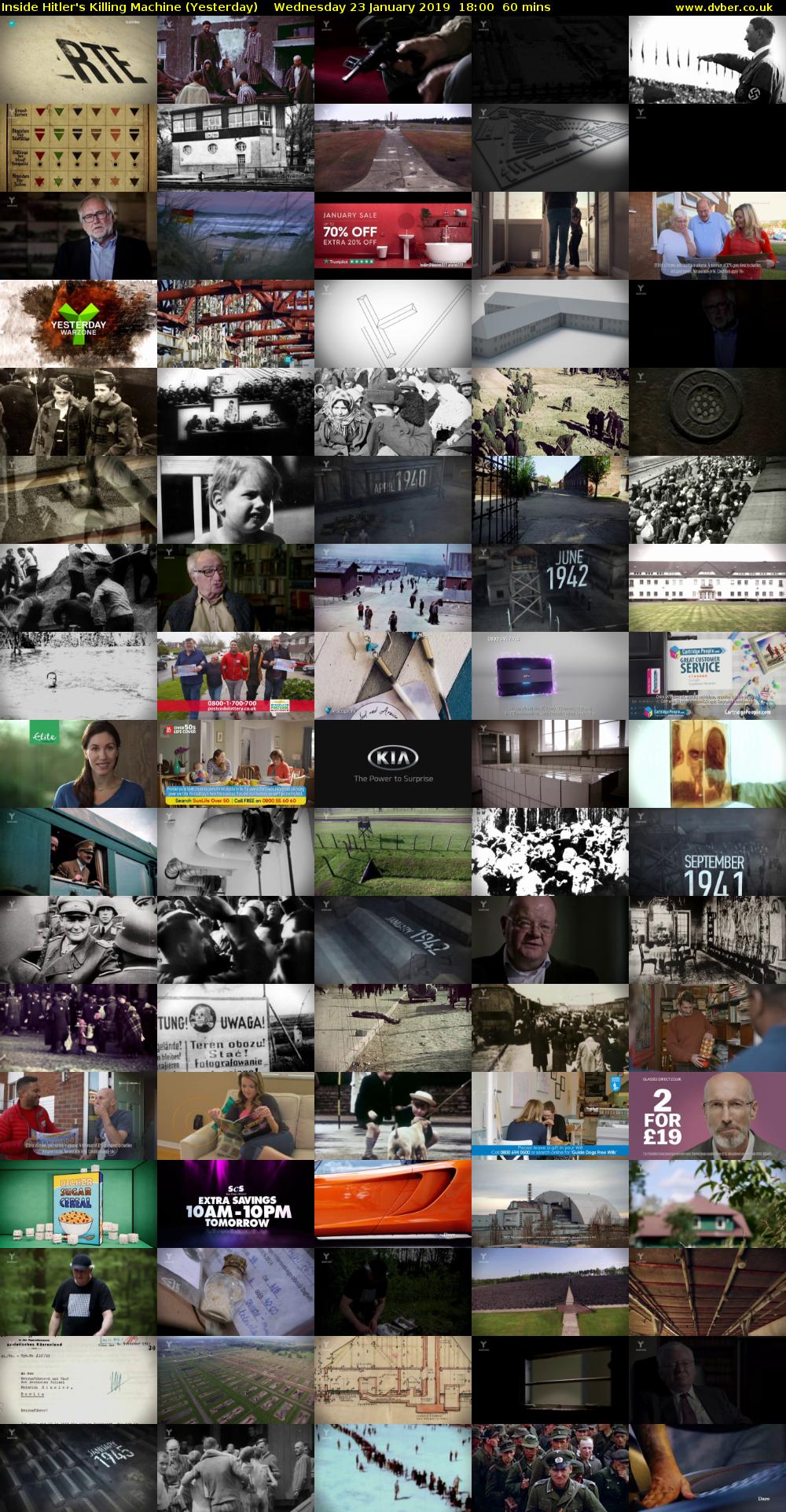 Inside Hitler's Killing Machine (Yesterday) Wednesday 23 January 2019 18:00 - 19:00