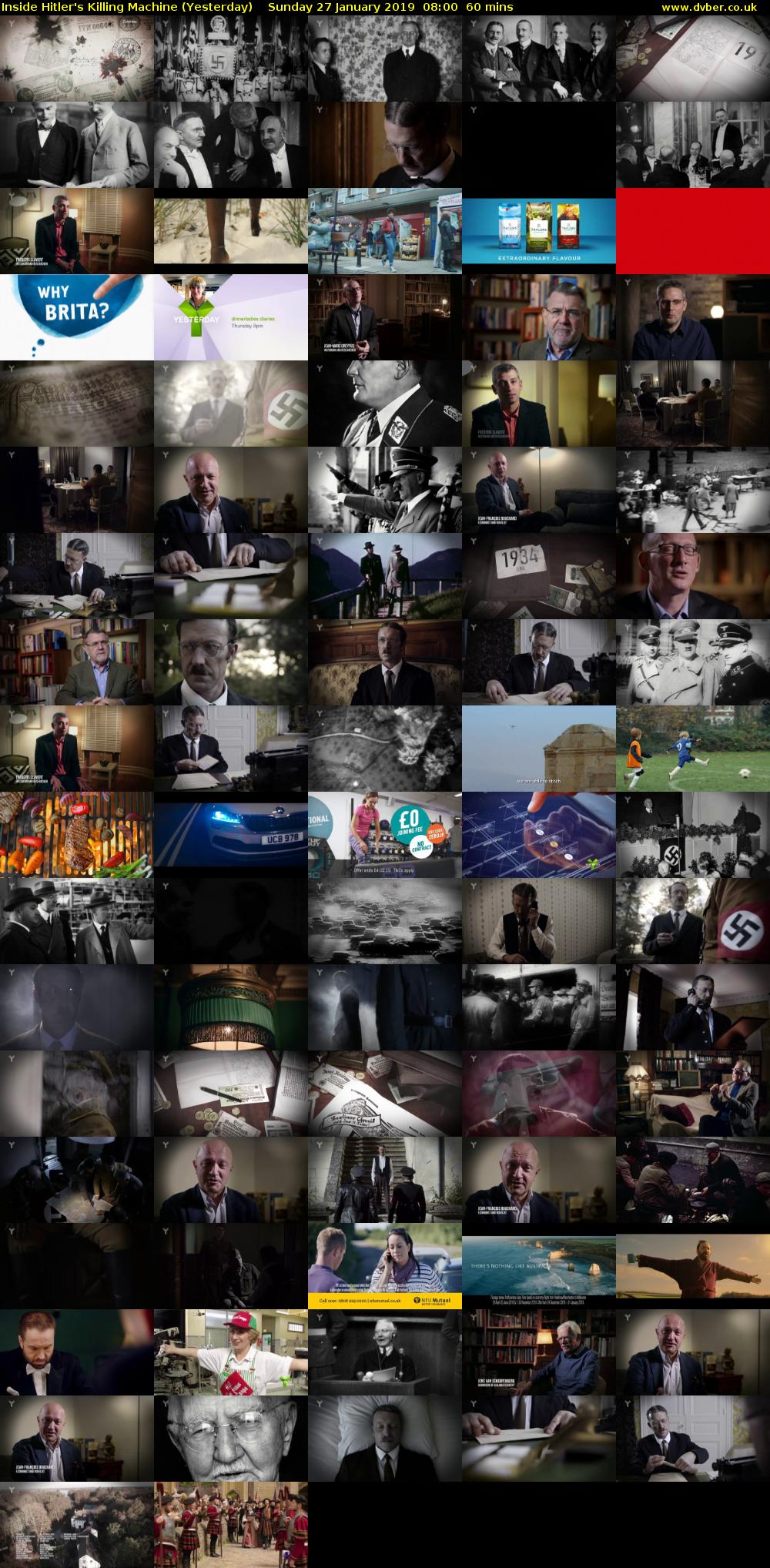 Inside Hitler's Killing Machine (Yesterday) Sunday 27 January 2019 08:00 - 09:00