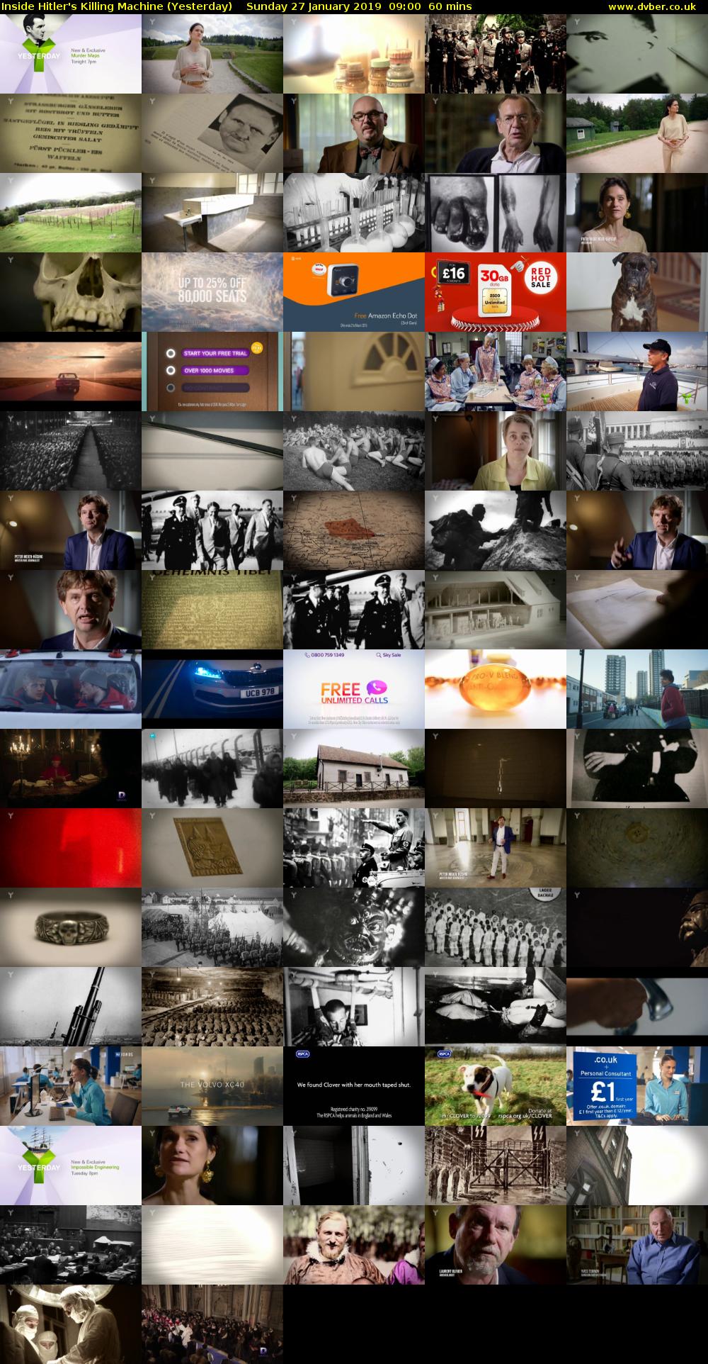 Inside Hitler's Killing Machine (Yesterday) Sunday 27 January 2019 09:00 - 10:00