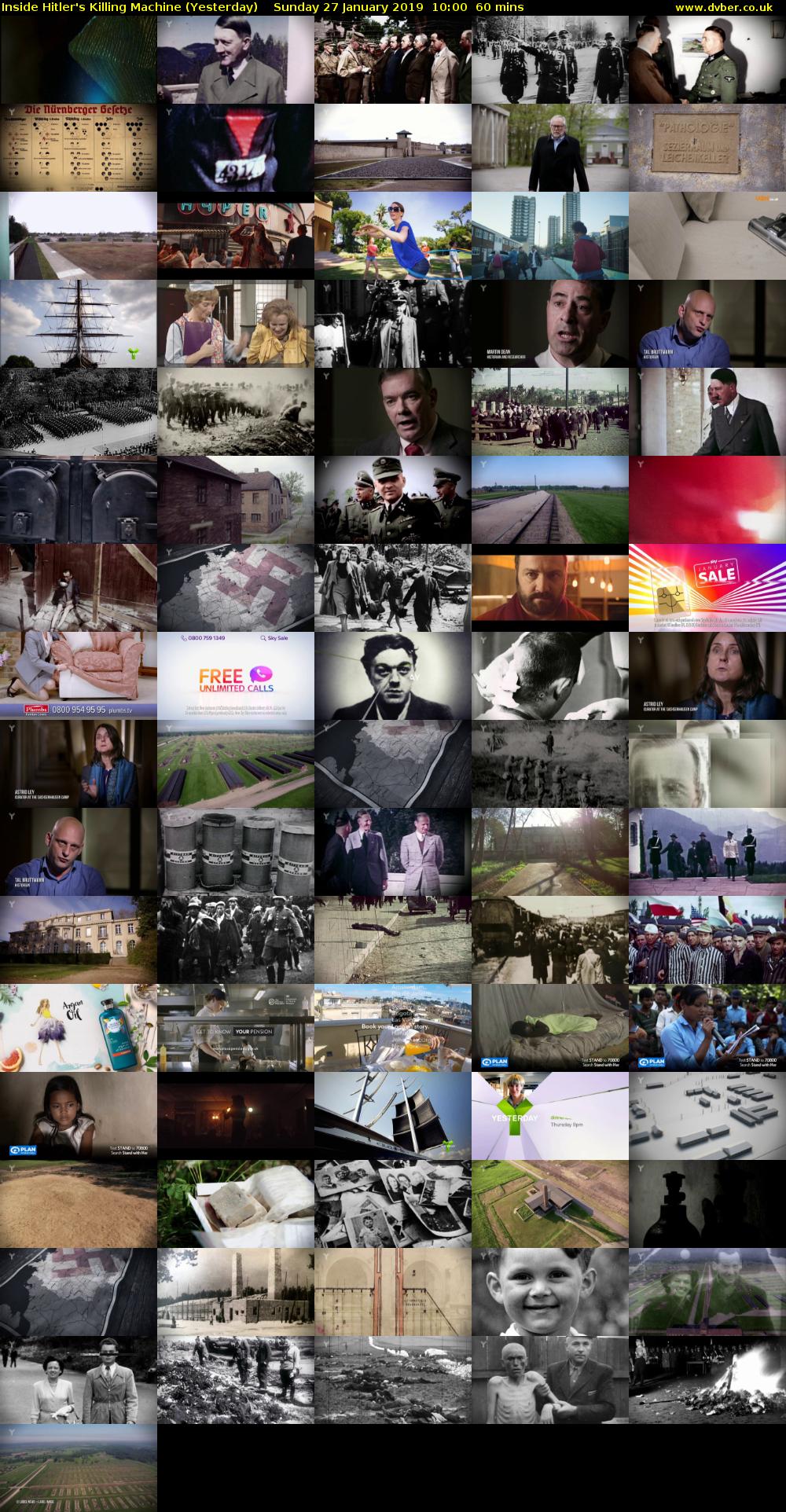 Inside Hitler's Killing Machine (Yesterday) Sunday 27 January 2019 10:00 - 11:00