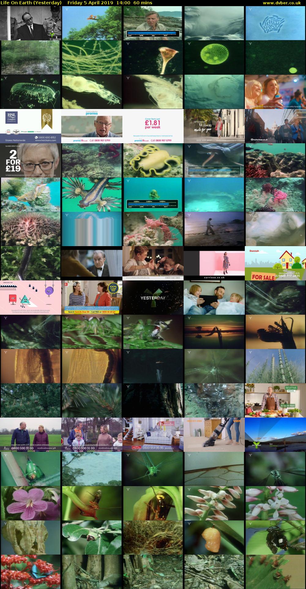 Life on Earth (Yesterday) Friday 5 April 2019 14:00 - 15:00