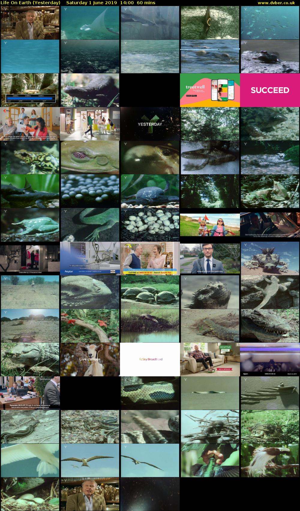 Life on Earth (Yesterday) Saturday 1 June 2019 14:00 - 15:00