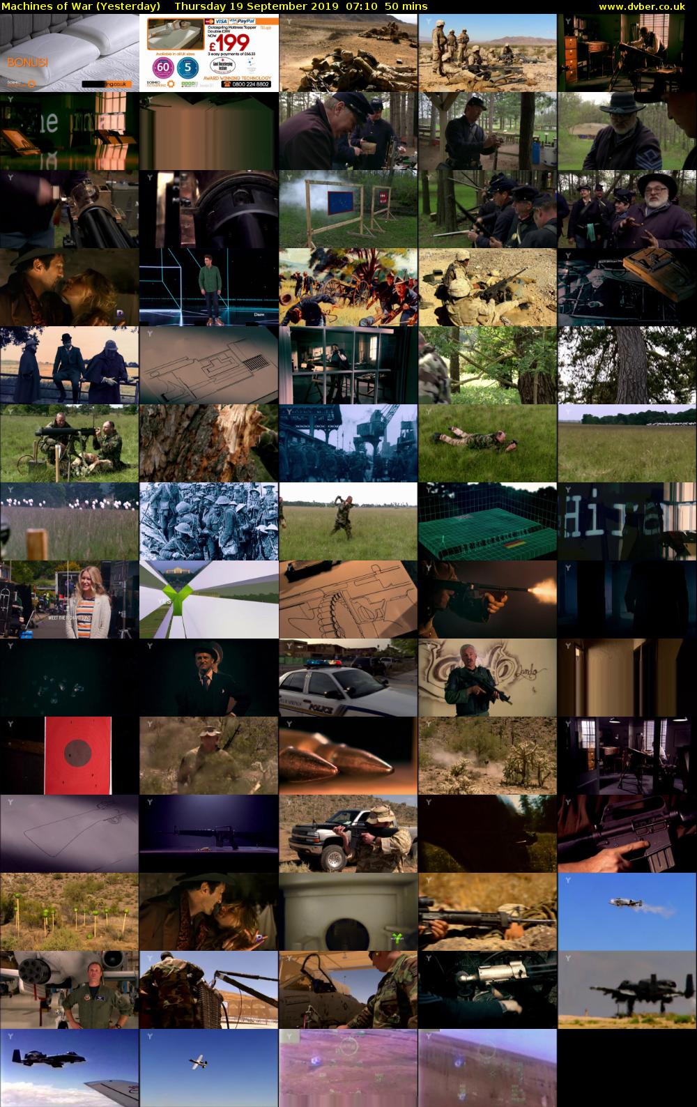 Machines of War (Yesterday) Thursday 19 September 2019 07:10 - 08:00