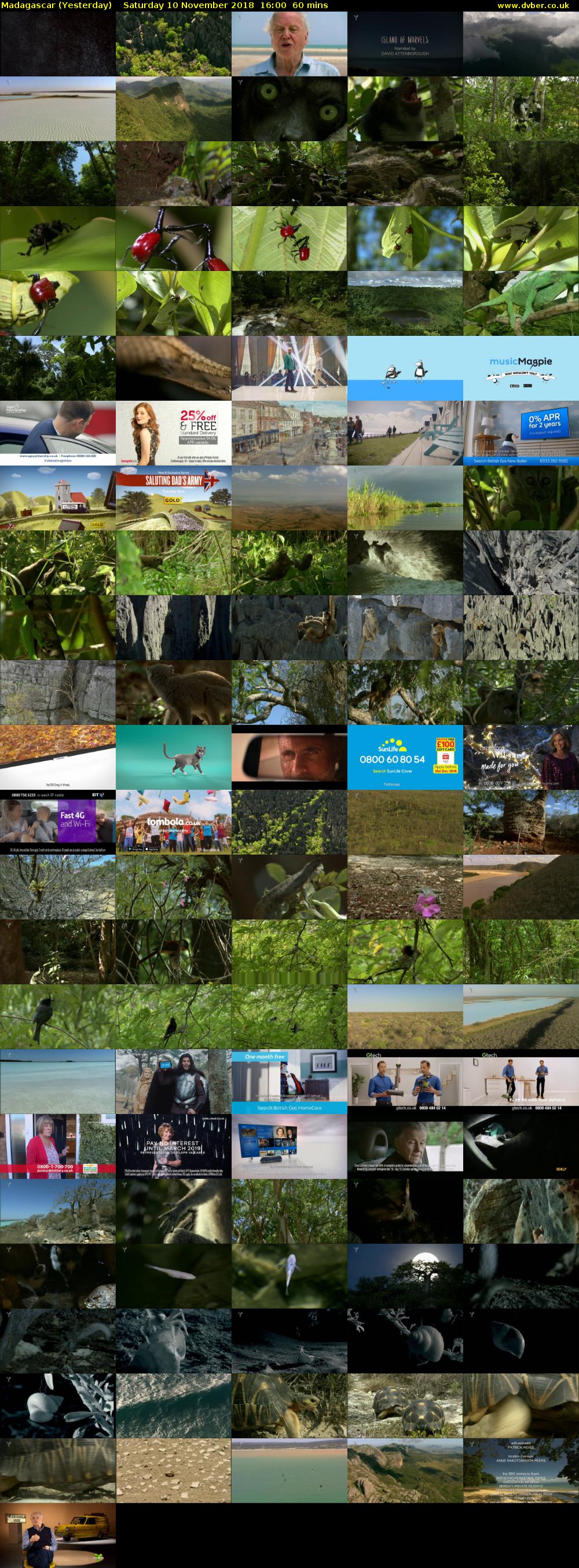 Madagascar (Yesterday) Saturday 10 November 2018 16:00 - 17:00