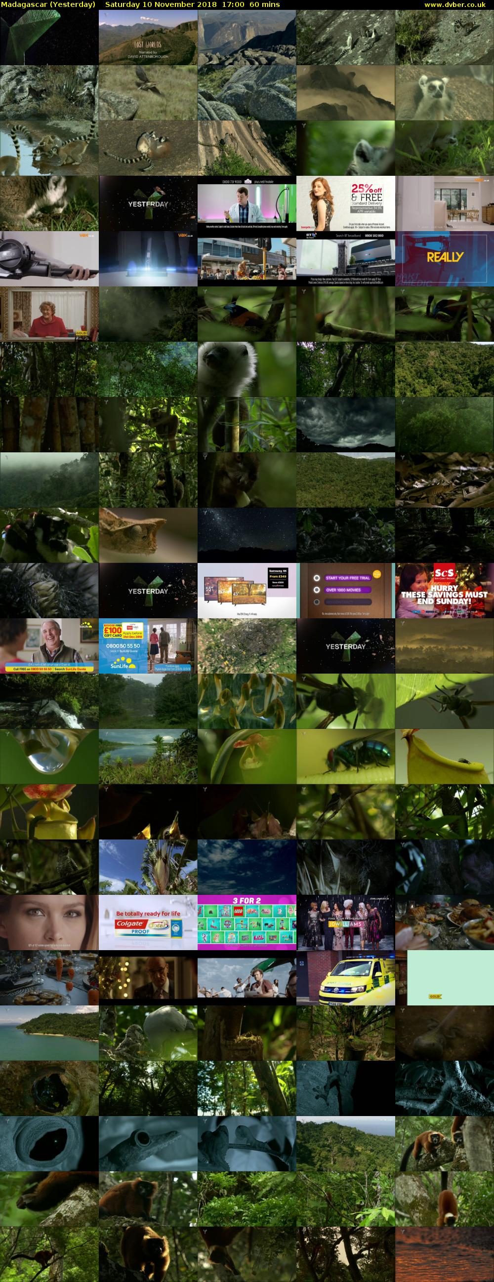Madagascar (Yesterday) Saturday 10 November 2018 17:00 - 18:00