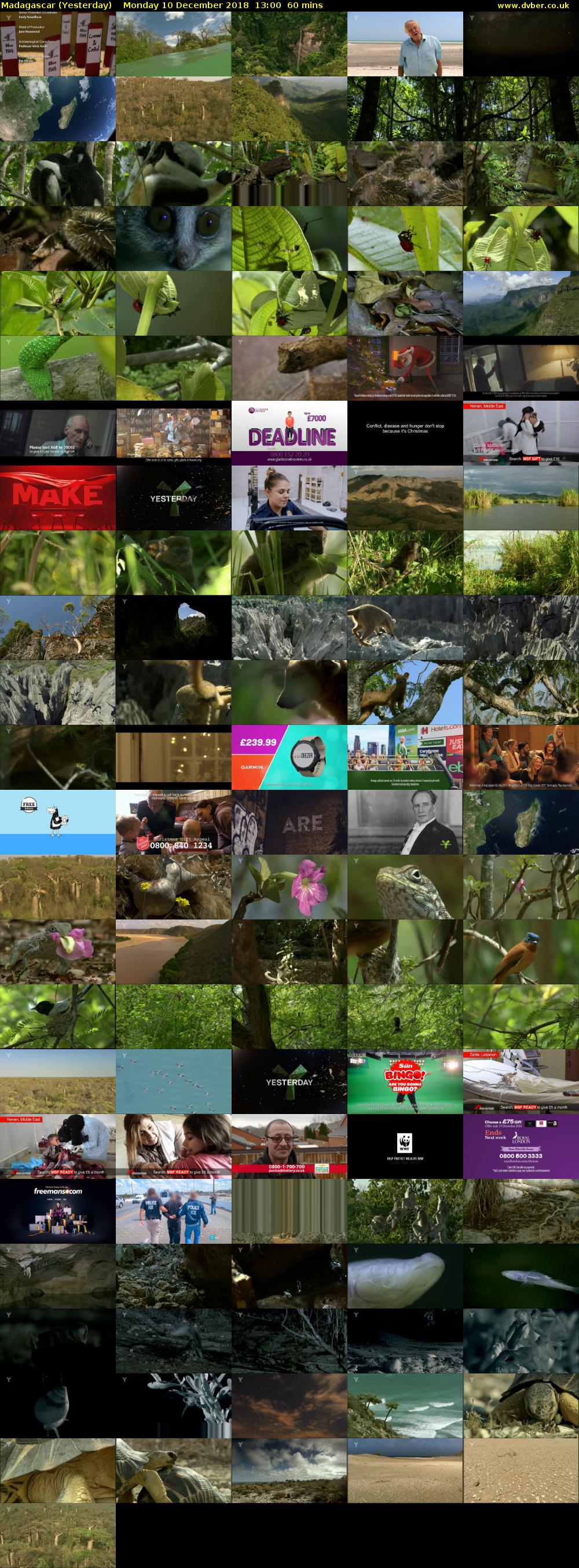 Madagascar (Yesterday) Monday 10 December 2018 13:00 - 14:00