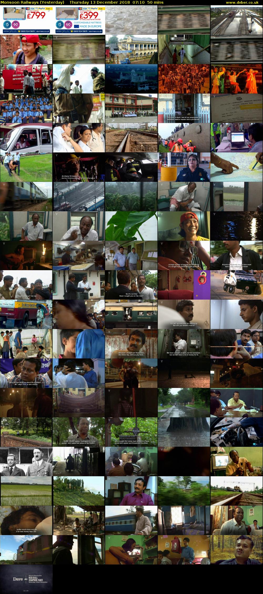 Monsoon Railways (Yesterday) Thursday 13 December 2018 07:10 - 08:00