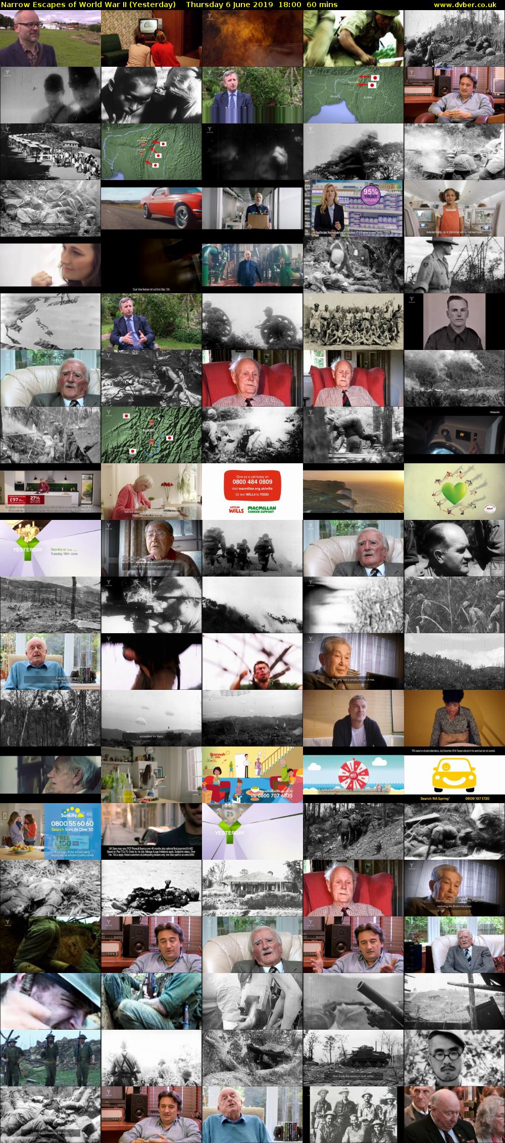 Narrow Escapes of World War II (Yesterday) Thursday 6 June 2019 18:00 - 19:00