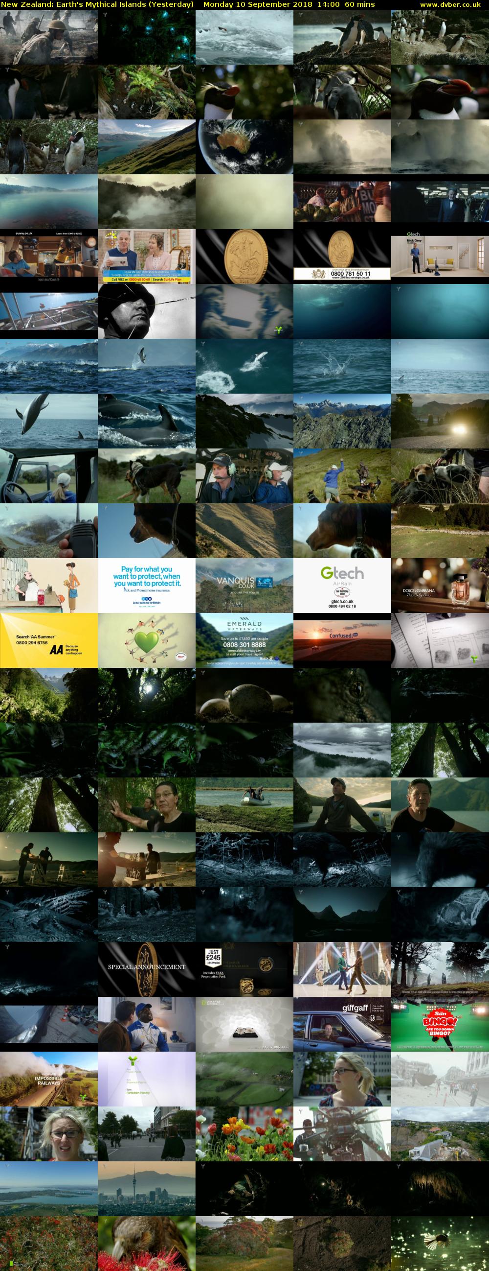 New Zealand: Earth's Mythical Islands (Yesterday) Monday 10 September 2018 14:00 - 15:00