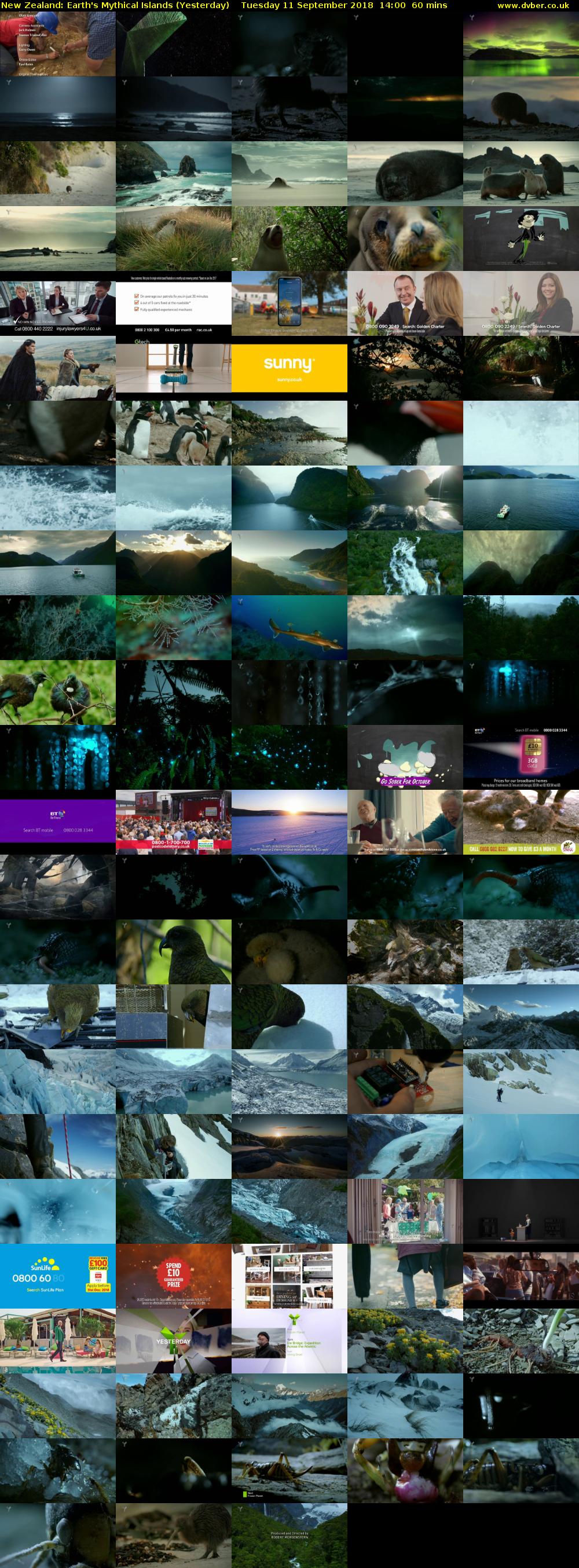 New Zealand: Earth's Mythical Islands (Yesterday) Tuesday 11 September 2018 14:00 - 15:00