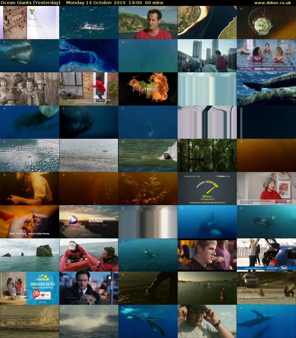 Ocean Giants (Yesterday) Monday 14 October 2019 14:00 - 15:00