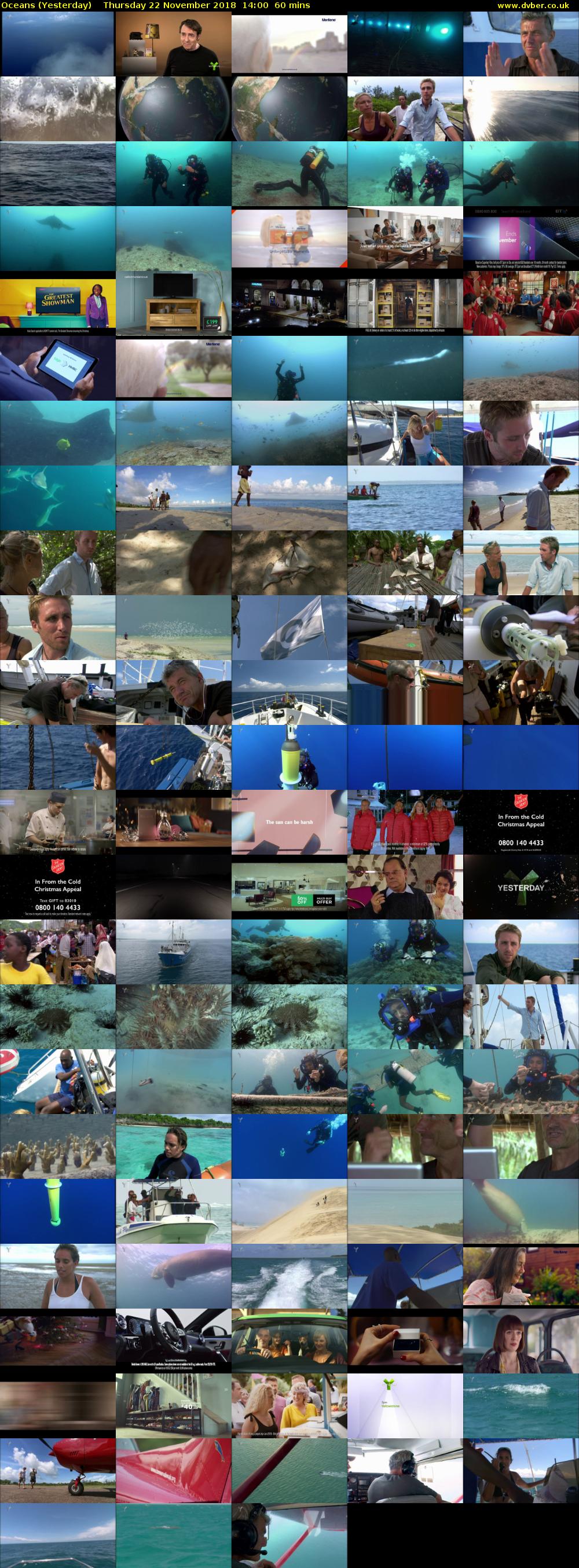 Oceans (Yesterday) Thursday 22 November 2018 14:00 - 15:00