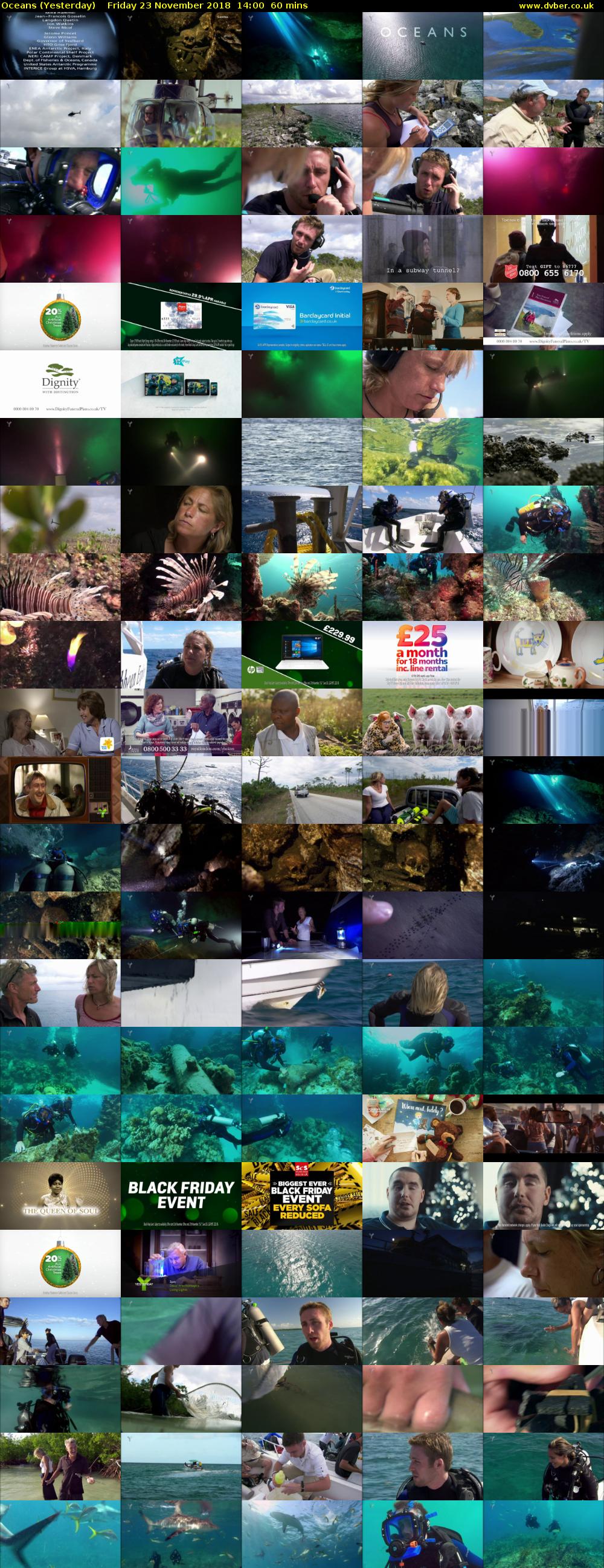 Oceans (Yesterday) Friday 23 November 2018 14:00 - 15:00