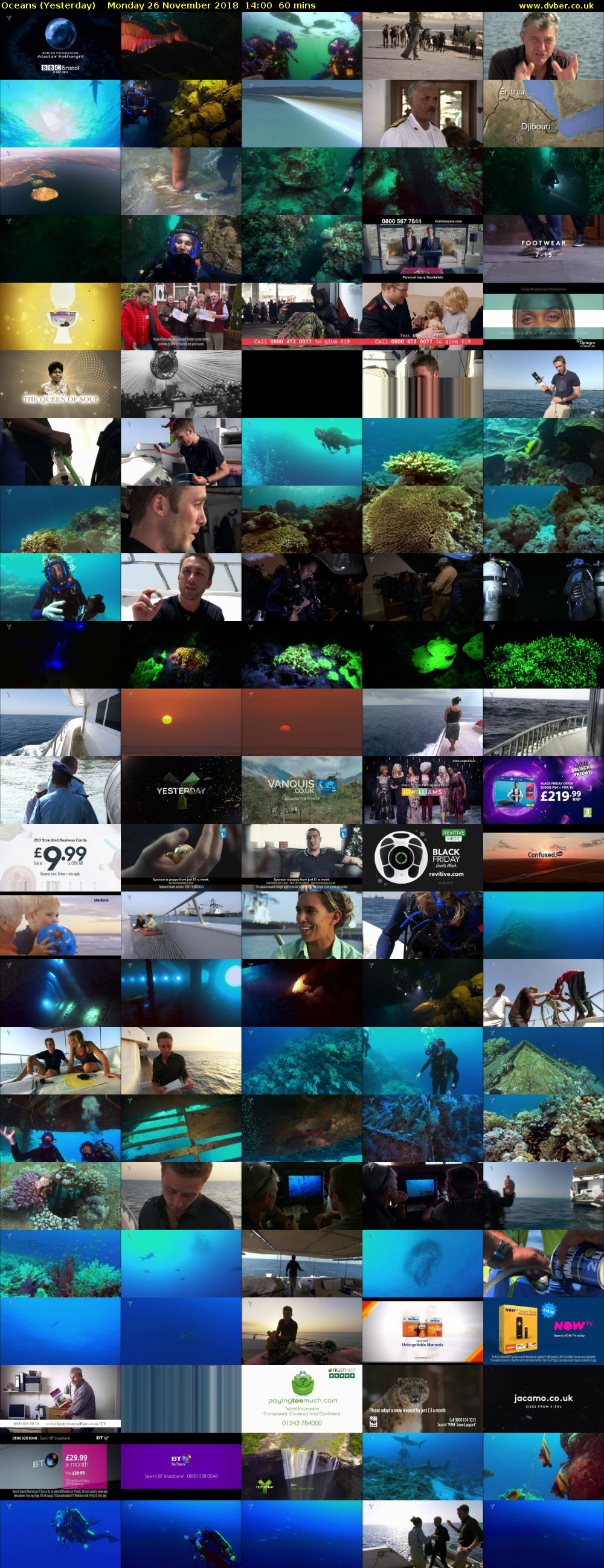 Oceans (Yesterday) Monday 26 November 2018 14:00 - 15:00