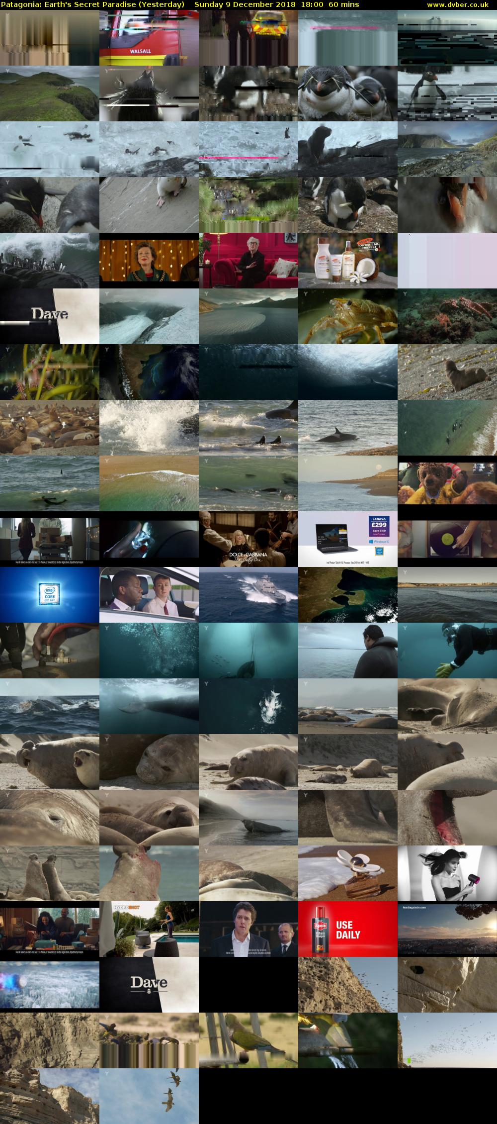 Patagonia: Earth's Secret Paradise (Yesterday) Sunday 9 December 2018 18:00 - 19:00