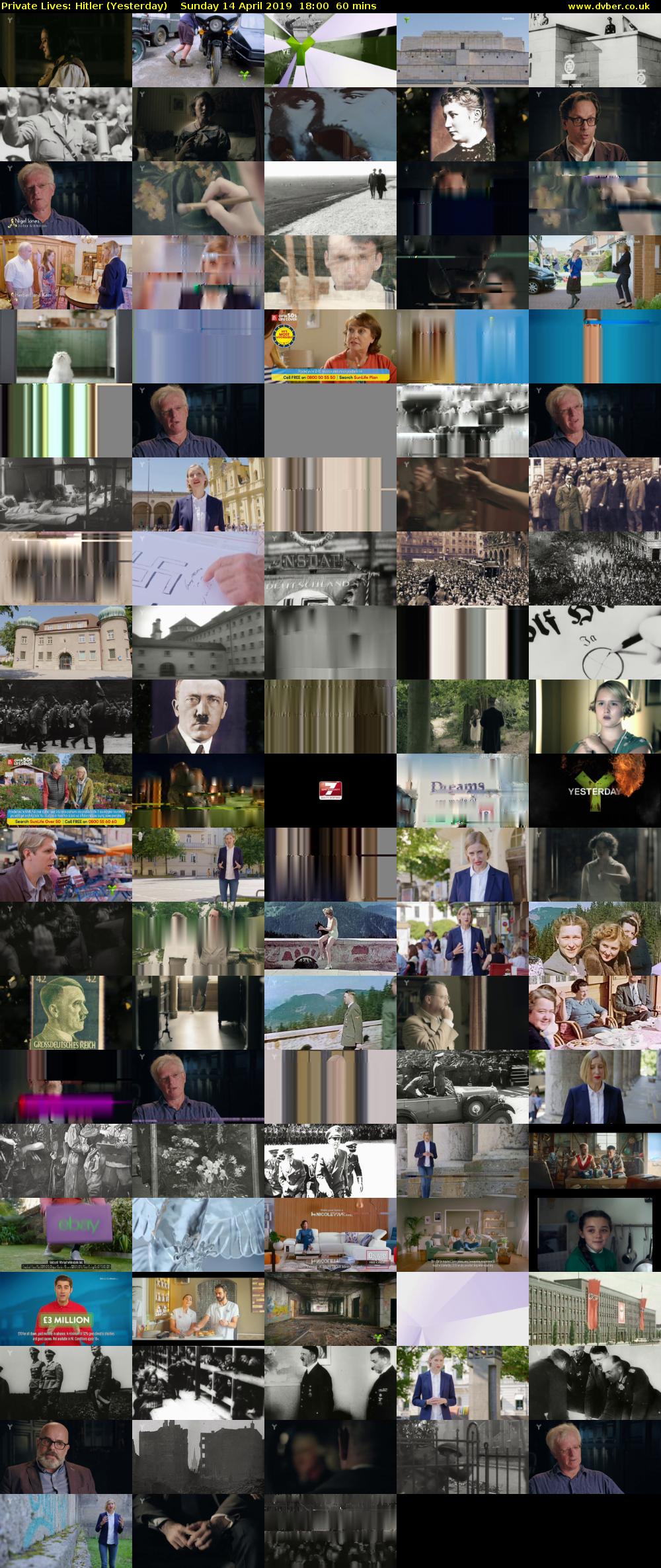 Private Lives: Hitler (Yesterday) Sunday 14 April 2019 18:00 - 19:00