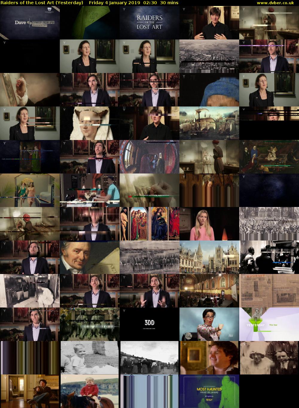 Raiders of the Lost Art (Yesterday) Friday 4 January 2019 02:30 - 03:00