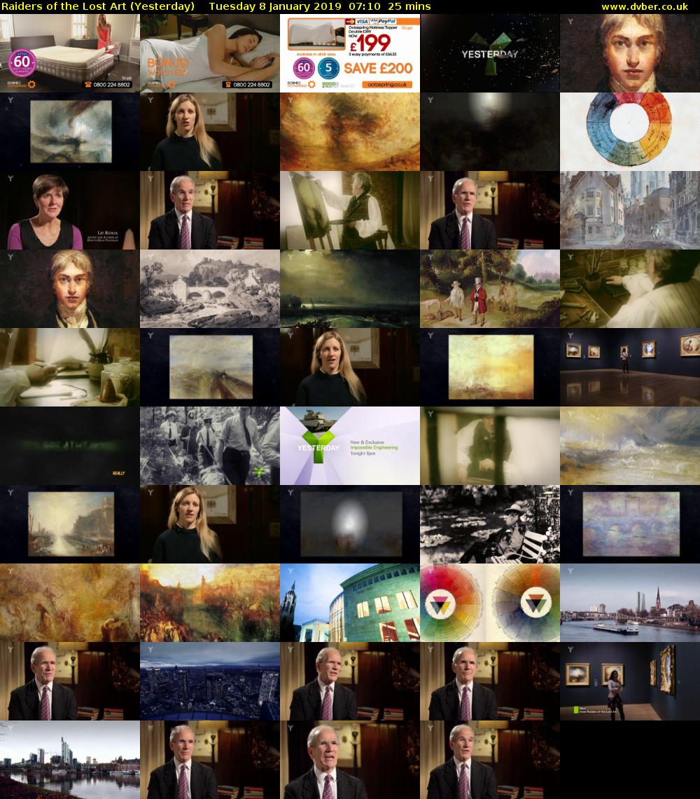 Raiders of the Lost Art (Yesterday) Tuesday 8 January 2019 07:10 - 07:35