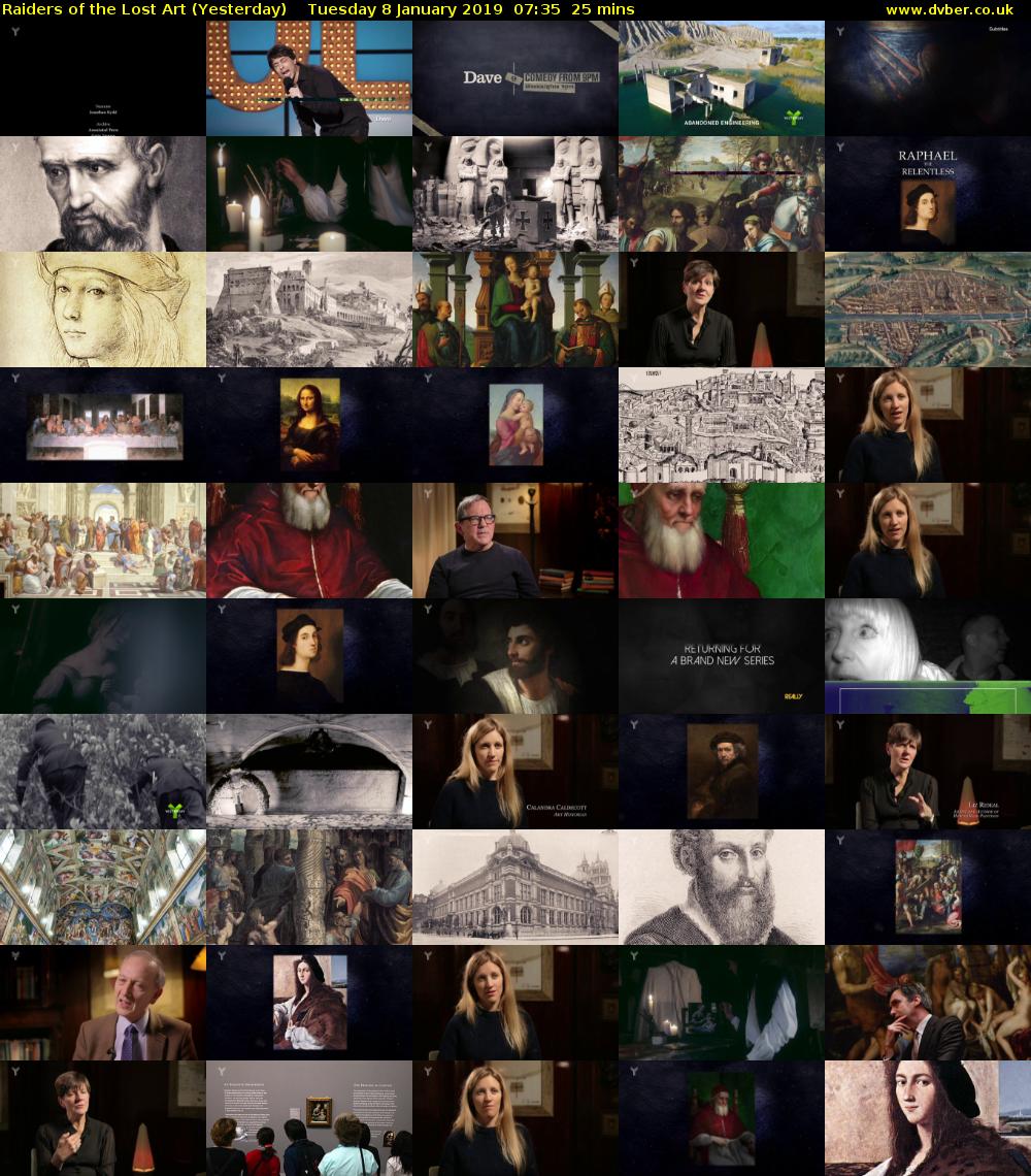 Raiders of the Lost Art (Yesterday) Tuesday 8 January 2019 07:35 - 08:00