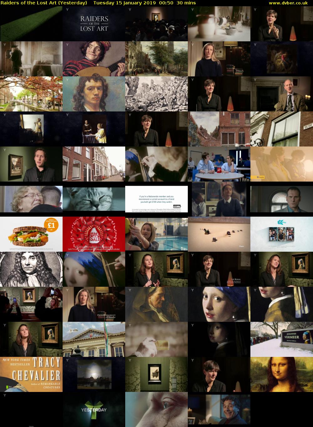 Raiders of the Lost Art (Yesterday) Tuesday 15 January 2019 00:50 - 01:20