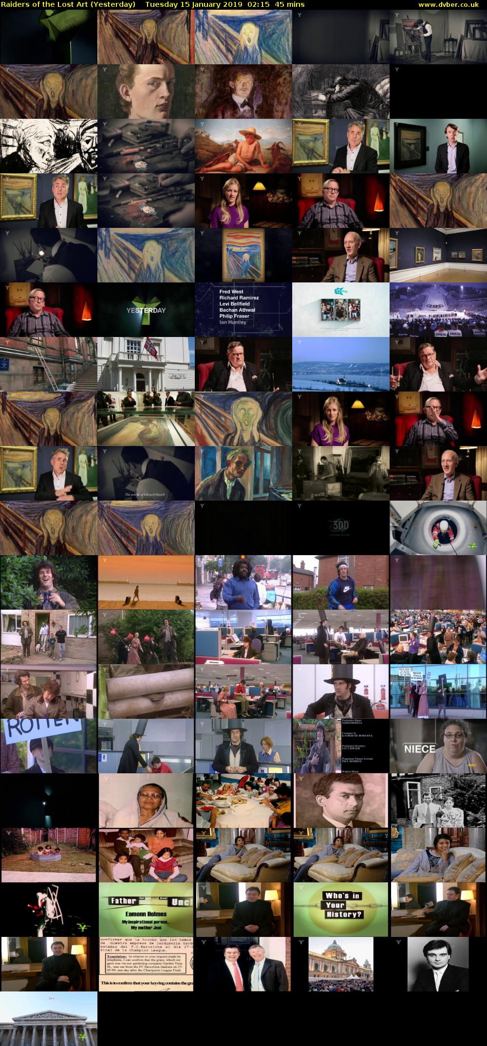 Raiders of the Lost Art (Yesterday) Tuesday 15 January 2019 02:15 - 03:00