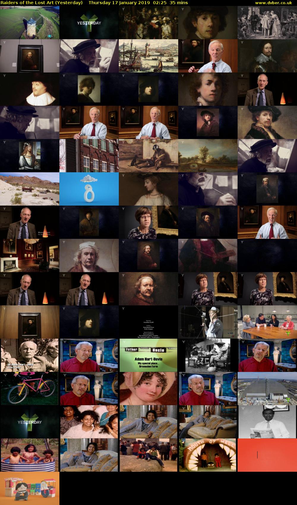 Raiders of the Lost Art (Yesterday) Thursday 17 January 2019 02:25 - 03:00