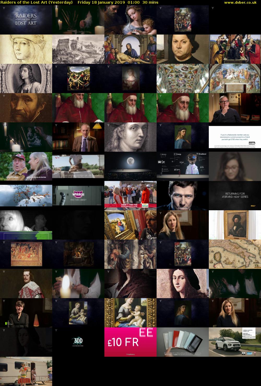 Raiders of the Lost Art (Yesterday) Friday 18 January 2019 01:00 - 01:30