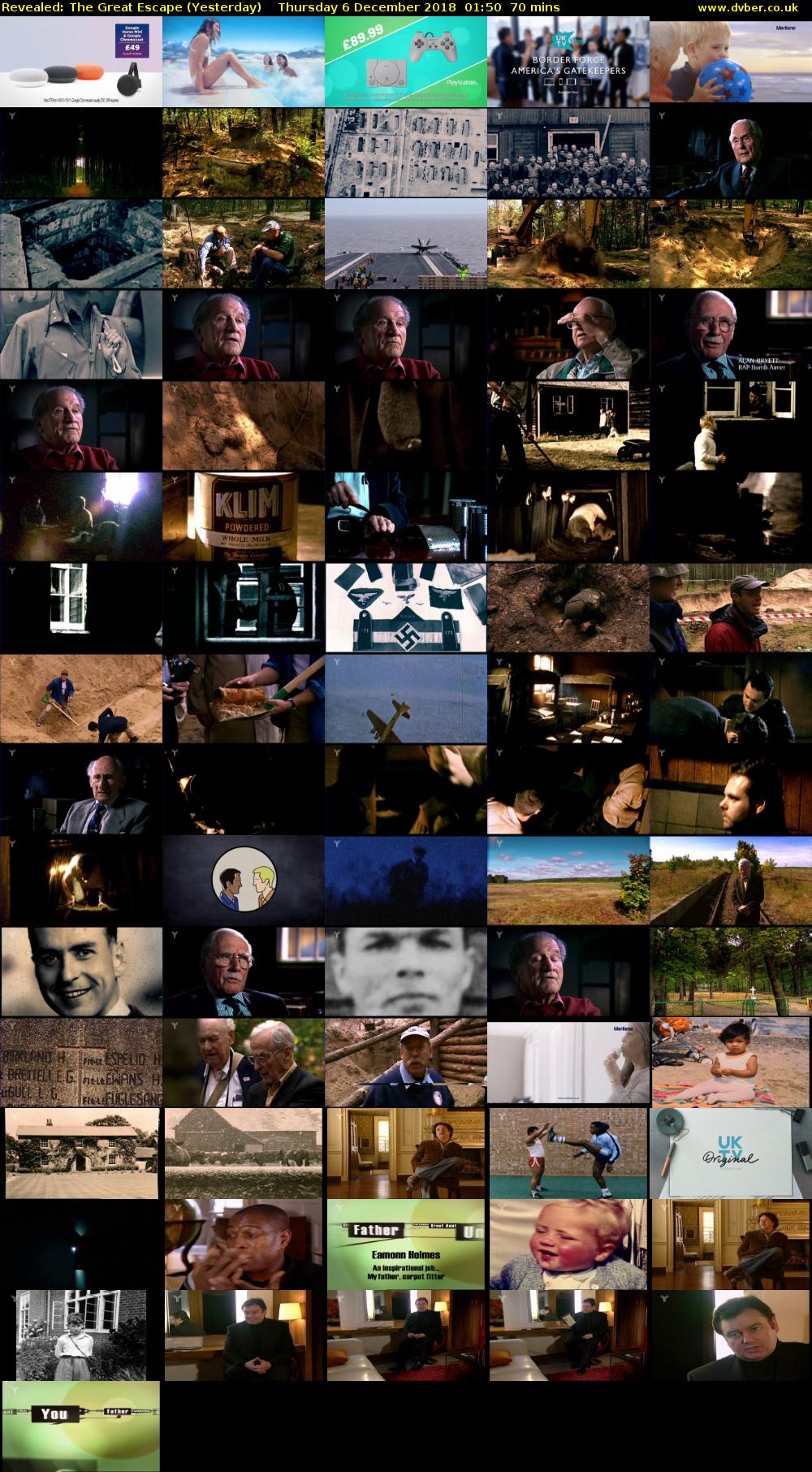 Revealed: The Great Escape (Yesterday) Thursday 6 December 2018 01:50 - 03:00