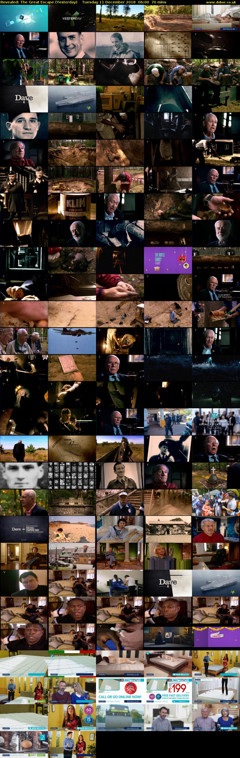 Revealed: The Great Escape (Yesterday) Tuesday 11 December 2018 06:00 - 07:10