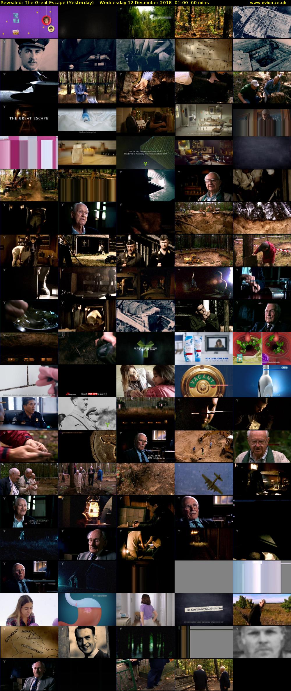 Revealed: The Great Escape (Yesterday) Wednesday 12 December 2018 01:00 - 02:00