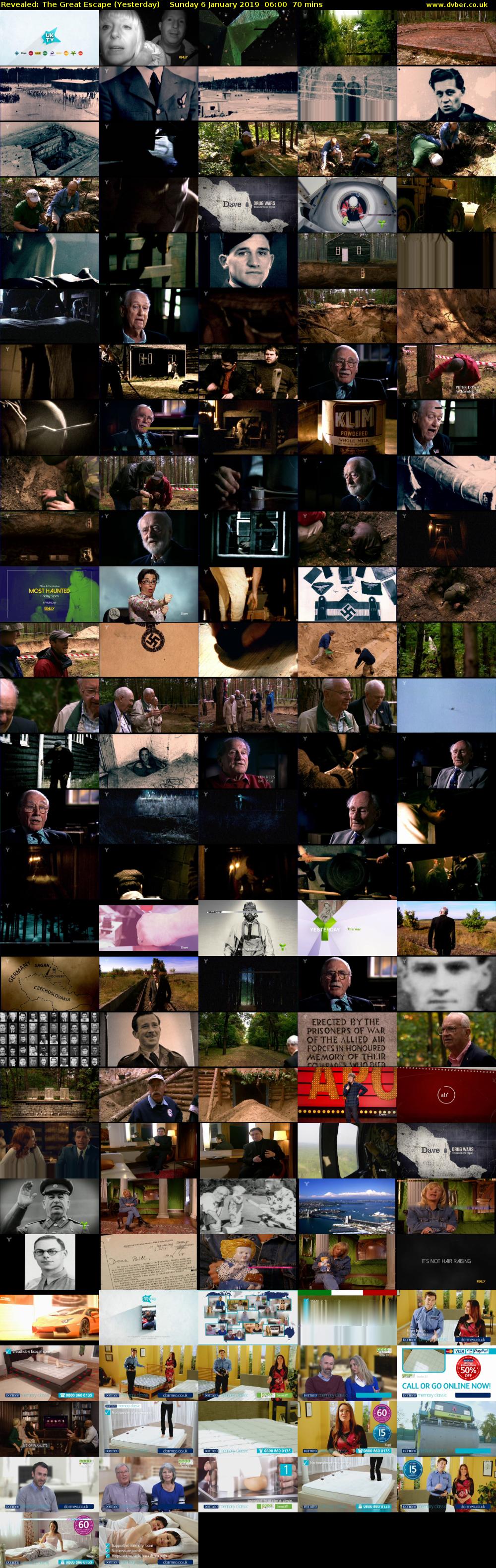 Revealed: The Great Escape (Yesterday) Sunday 6 January 2019 06:00 - 07:10