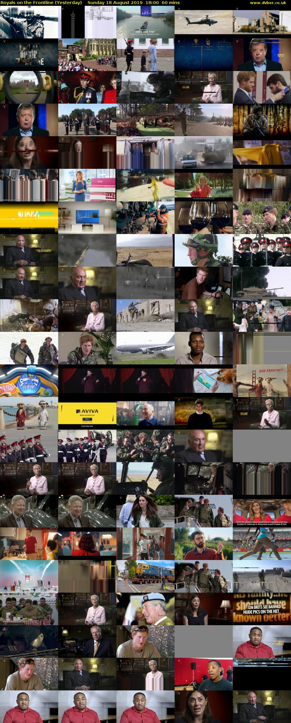Royals on the Frontline (Yesterday) Sunday 18 August 2019 18:00 - 19:00